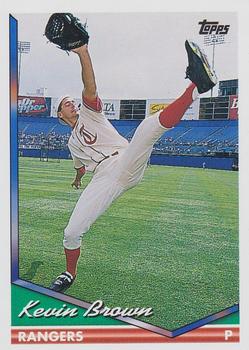 1994 Topps Kevin Brown # 345 Texas Rangers