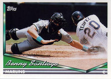 Load image into Gallery viewer, 1994 Topps Benny Santiago # 370 Florida Marlins
