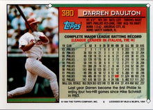 Load image into Gallery viewer, 1994 Topps Darren Daulton # 380 Philadelphia Phillies
