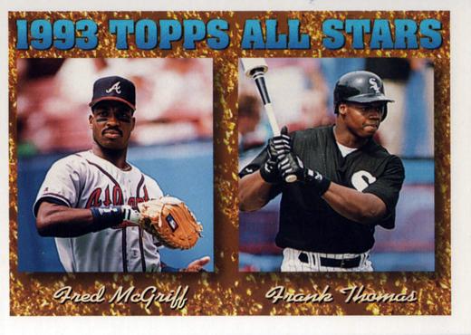 1994 Topps Fred McGriff / Frank Thomas AS # 384 Atlanta Braves / Chicago White Sox