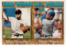 Load image into Gallery viewer, 1994 Topps Robby Thompson / Roberto Alomar AS # 385 San Francisco Giants / Toronto Blue Jays
