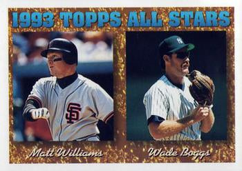 1994 Topps Matt Williams / Wade Boggs AS # 386 San Francisco Giants / New York Yankees