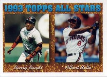 Load image into Gallery viewer, 1994 Topps Barry Bonds / Albert Belle AS # 390 San Francisco Giants / Cleveland Indians
