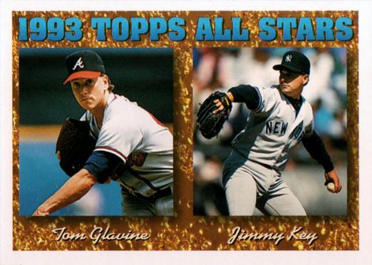 1994 Topps Tom Glavine / Jimmy Key AS # 393 Atlanta Braves / New York Yankees