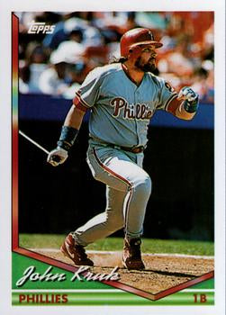 1994 Topps John Kruk # 401 Philadelphia Phillies