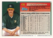 Load image into Gallery viewer, 1994 Topps Vince Horsman # 436 Oakland Athletics
