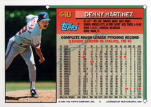 Load image into Gallery viewer, 1994 Topps Dennis Martinez # 440 Montreal Expos
