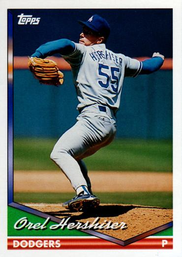 1994 Topps Orel Hershiser # 460 Los Angeles Dodgers