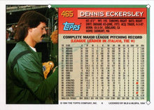 Load image into Gallery viewer, 1994 Topps Dennis Eckersley # 465 Oakland Athletics

