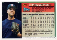 Load image into Gallery viewer, 1994 Topps Phil Leftwich RC # 471 California Angels
