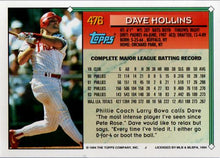 Load image into Gallery viewer, 1994 Topps Dave Hollins # 476 Philadelphia Phillies
