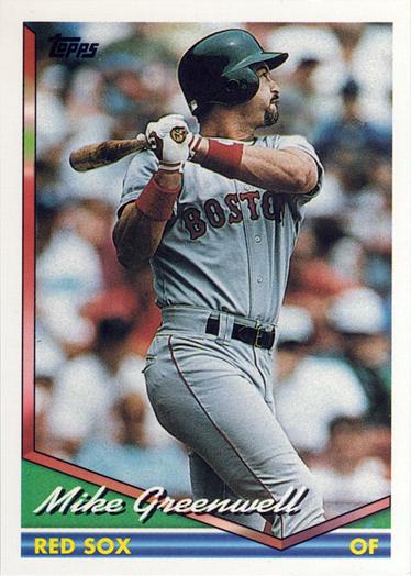 1994 Topps Mike Greenwell # 502 Boston Red Sox