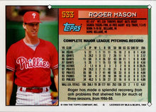 将图片加载到图库查看器，1994 Topps Roger Mason # 533 Philadelphia Phillies
