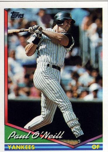 1994 Topps Paul O'Neill # 546 New York Yankees