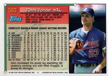 Load image into Gallery viewer, 1994 Topps John Vander Wal # 563 Montreal Expos
