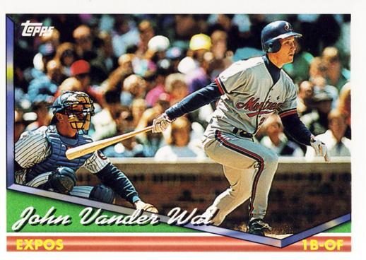 1994 Topps John Vander Wal # 563 Montreal Expos