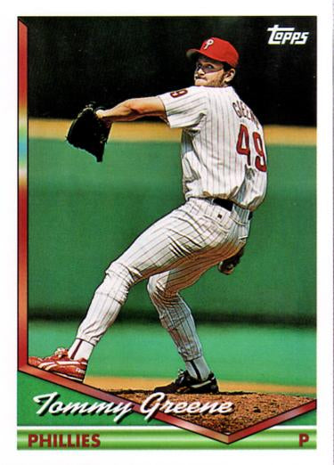 1994 Topps Tommy Greene # 570 Philadelphia Phillies