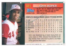 Load image into Gallery viewer, 1994 Topps John Roper # 581 Cincinnati Reds
