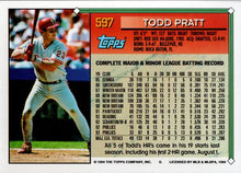 Load image into Gallery viewer, 1994 Topps Todd Pratt # 597 Philadelphia Phillies
