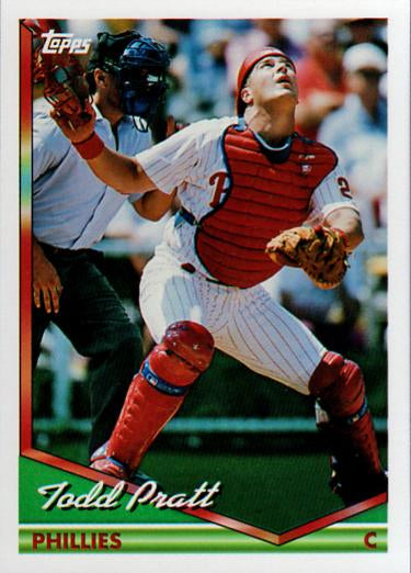 1994 Topps Todd Pratt # 597 Philadelphia Phillies