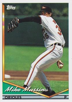 1994 Topps Mike Mussina # 598 Baltimore Orioles