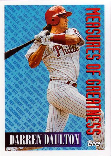 1994 Topps Darren Daulton MOG # 608 Philadelphia Phillies