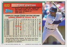 Load image into Gallery viewer, 1994 Topps Tony Gwynn # 620 San Diego Padres
