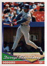 Load image into Gallery viewer, 1994 Topps Darryl Strawberry # 640 Los Angeles Dodgers
