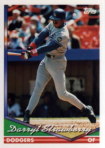 1994 Topps Darryl Strawberry # 640 Los Angeles Dodgers