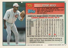 Load image into Gallery viewer, 1994 Topps Jose Rijo # 705 Cincinnati Reds

