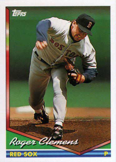 1994 Topps Roger Clemens # 720 Boston Red Sox