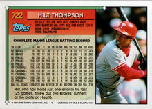 Load image into Gallery viewer, 1994 Topps Milt Thompson # 722 Philadelphia Phillies
