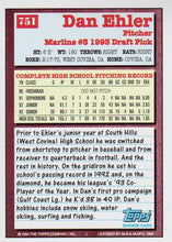 Load image into Gallery viewer, 1994 Topps Dan Ehler DPK, RC, UER # 751 Florida Marlins
