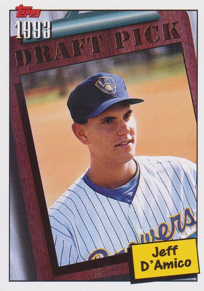 1994 Topps Jeff D'Amico DPK, RC # 759 Milwaukee Brewers