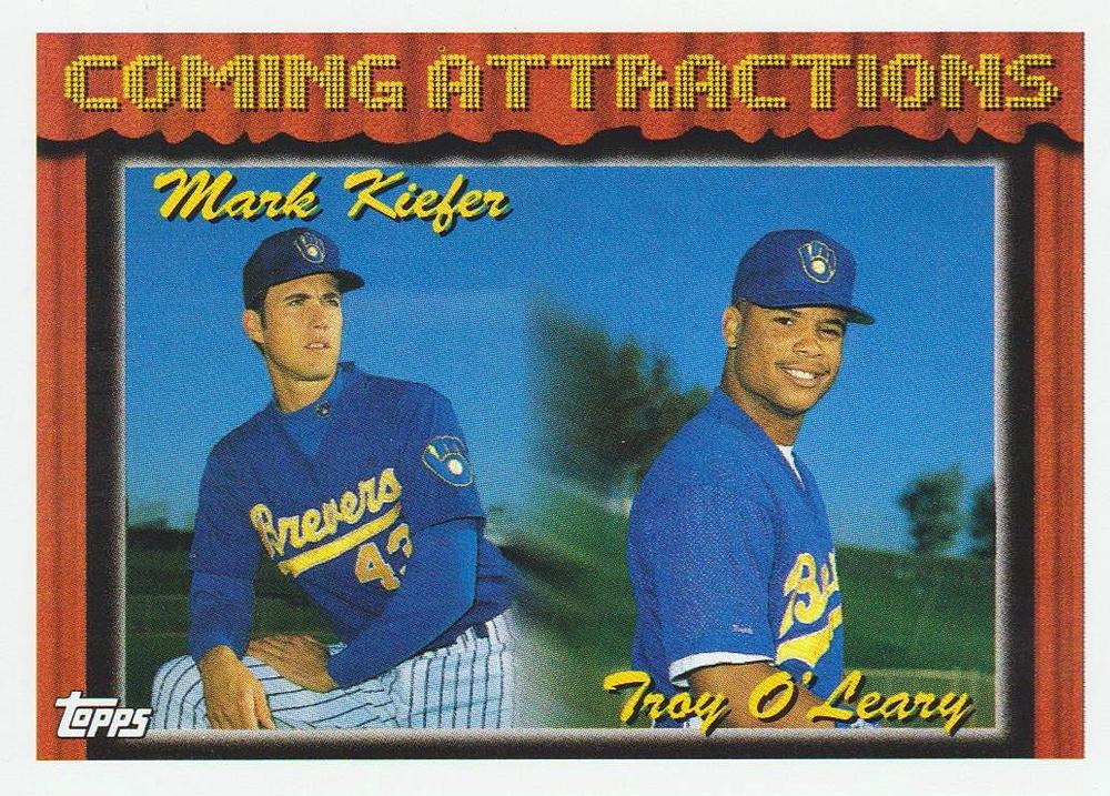 1994 Topps Mark Kiefer / Troy O'Leary CA, RC # 770 Milwaukee Brewers