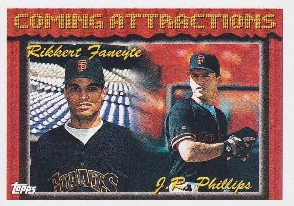 1994 Topps Rikkert Faneyte / J.R. Phillips CA, RC # 790 San Francisco Giants