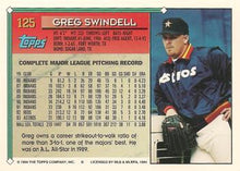 تحميل الصورة إلى عارض المعرض، 1994 Topps Greg Swindell # 125 Houston Astros
