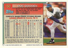 تحميل الصورة إلى عارض المعرض، 1994 Topps Doc Gooden # 150 نيويورك ميتس
