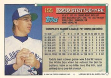 将图片加载到图库查看器，1994 Topps Todd Stottlemyre # 155 Toronto Blue Jays
