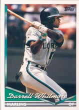 تحميل الصورة إلى عارض المعرض، 1994 Topps Darrell Whitmore # 161 Florida Marlins
