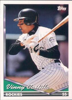 1994 Topps Vinny Castilla # 163 Colorado Rockies