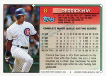 تحميل الصورة إلى عارض المعرض، 1994 Topps Derrick May # 6 Chicago Cubs
