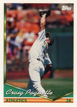 将图片加载到图库查看器，1994 Topps Craig Paquette # 46 Oakland Athletics
