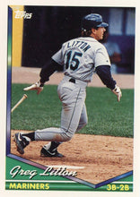 تحميل الصورة إلى عارض المعرض، 1994 Topps Greg Litton # 111 Seattle Mariners
