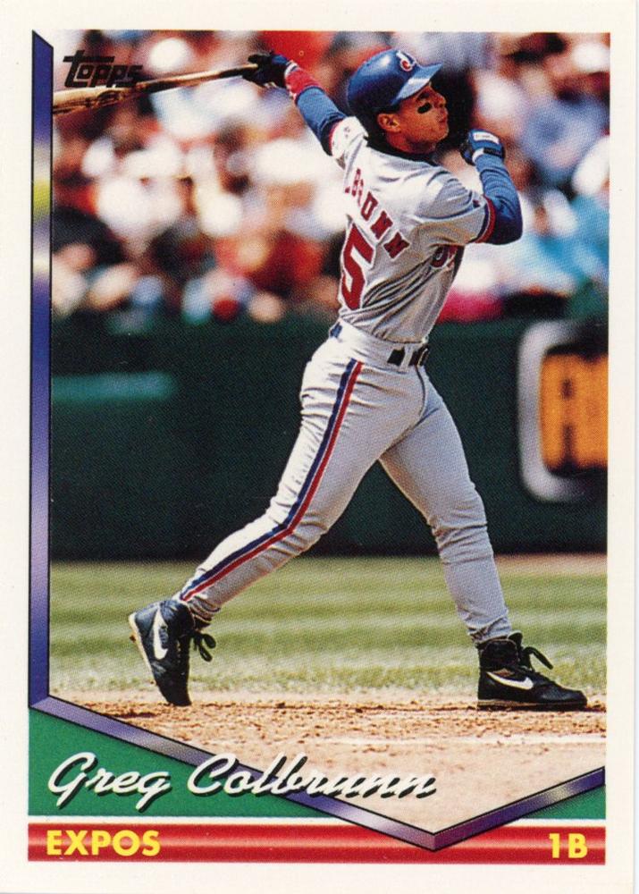 1994 Topps Greg Colbrunn # 134 Montreal Expos