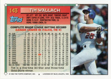 تحميل الصورة إلى عارض المعرض، 1994 Topps Tim Wallach # 143 Los Angeles Dodgers
