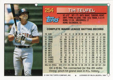 将图片加载到图库查看器，1994 Topps Tim Teufel # 254 San Diego Padres
