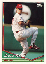 将图片加载到图库查看器，1994 Topps Dave West # 266 Philadelphia Phillies
