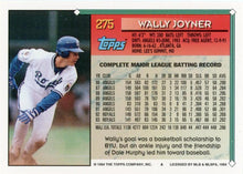 将图片加载到图库查看器，1994 Topps Wally Joyner # 275 Kansas City Royals
