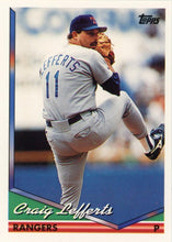 将图片加载到图库查看器，1994 Topps Craig Lefferts # 288 Texas Rangers
